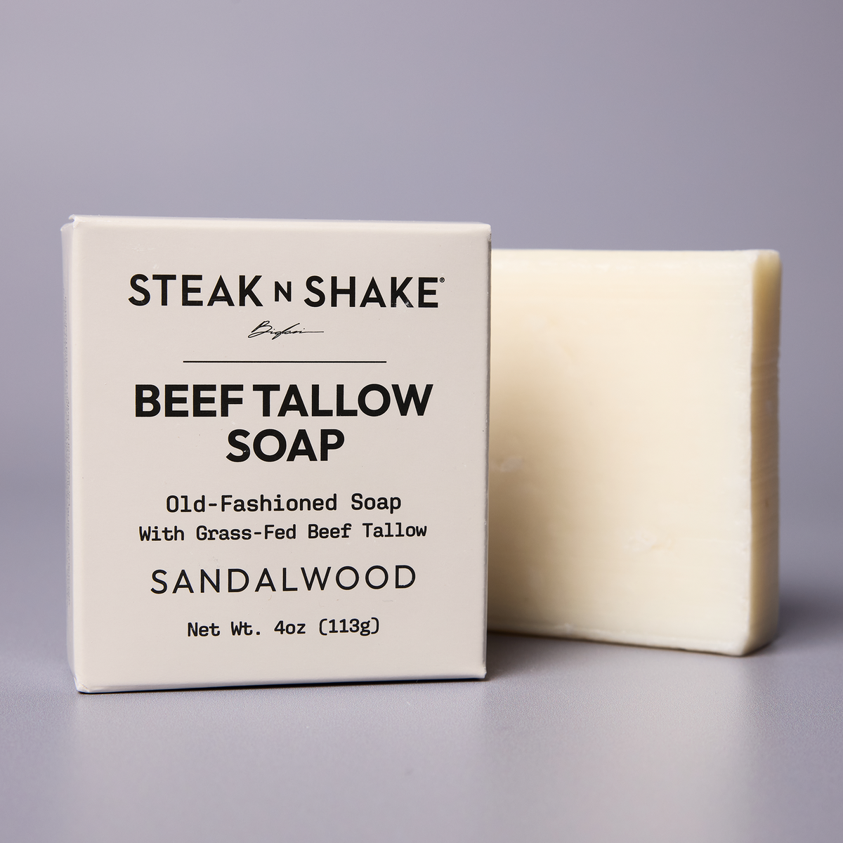 Sandalwood Beef Tallow Soap, 4oz