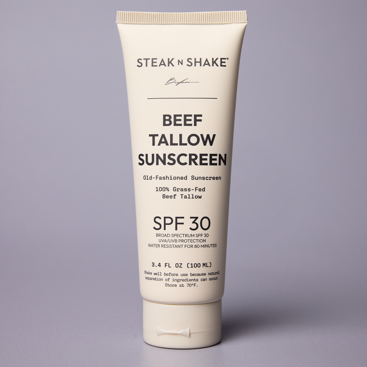 Unscented Beef Tallow SPF 30 Sunscreen, 3.4oz