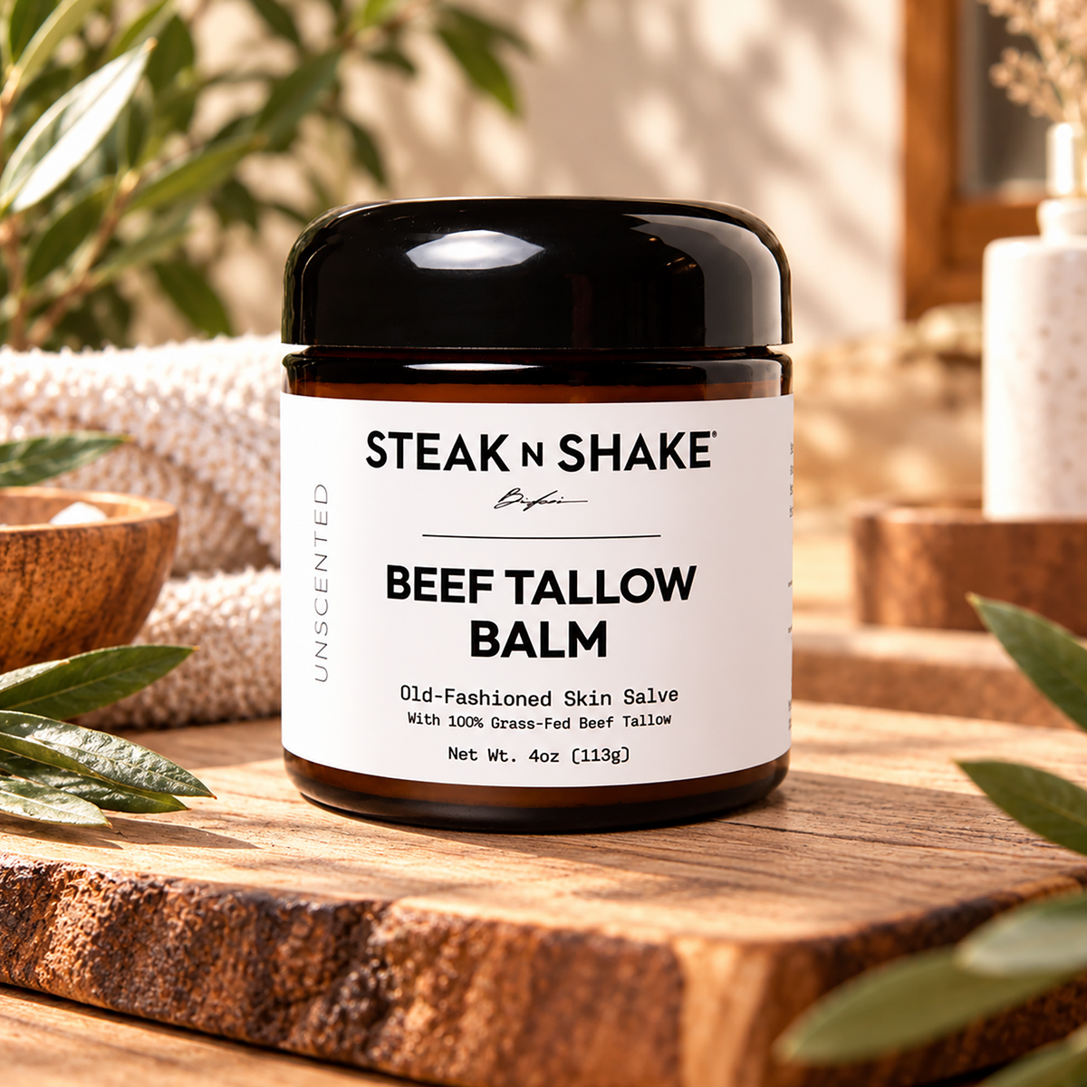 Unscented Beef Tallow Balm, 4oz